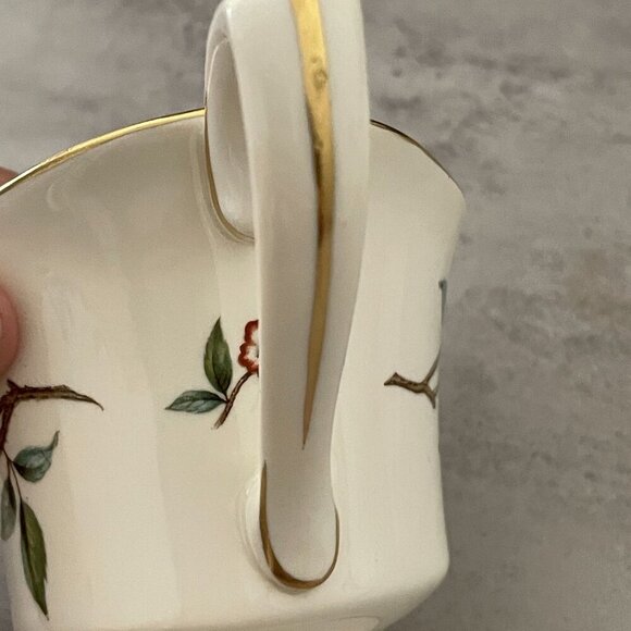 Vintage Royal Worcester Blossom Time Covered Sugar Creamer 3-PC Bone China MINT - Picture 13 of 16